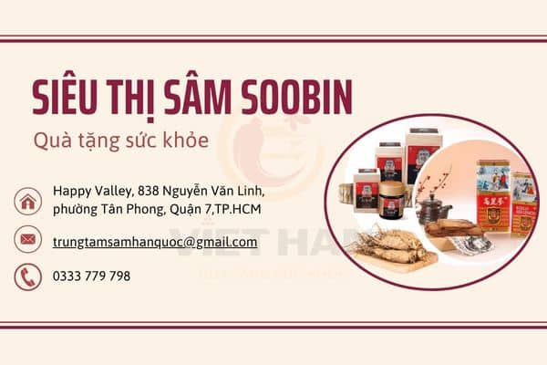 Cửa hàng sâm uy tín tại quận 7