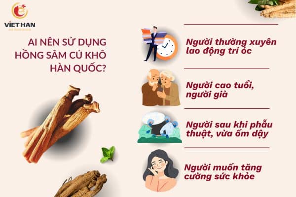 Lưu ý khi sử dụng sâm khô Hàn Quốc