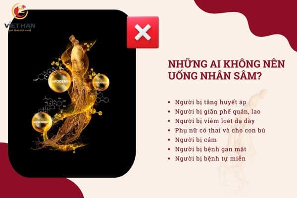 Các đối tượng không nên dùng nhân sâm