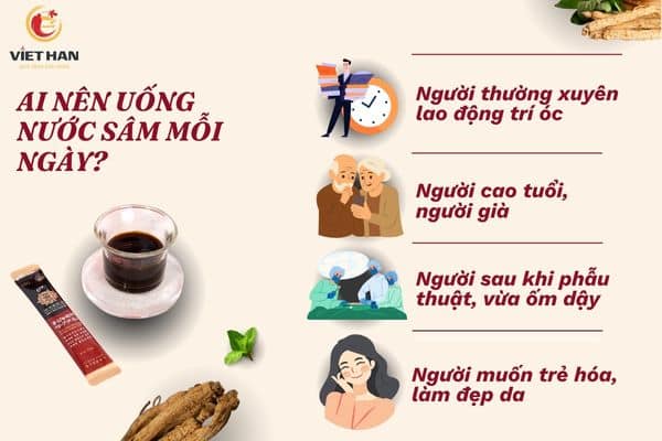 Uống nước sâm mỗi ngày có tốt không? Ai nên uống mỗi ngày?