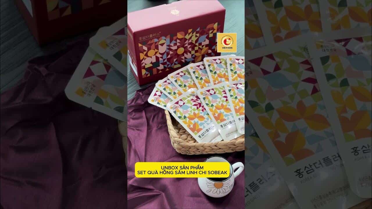 UNBOX SẢN PHẨM SET QUÀ HỒNG SÂM LINH CHI SOBEAK