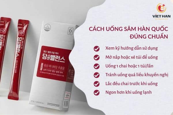 Cách uống sâm Hàn Quốc đúng chuẩn
