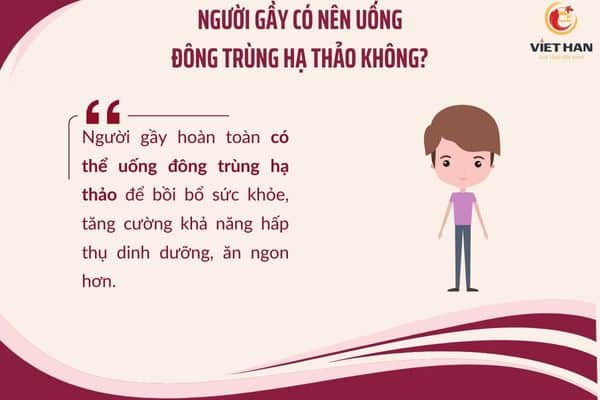 Người gầy có nên uống đông trùng hạ thảo không