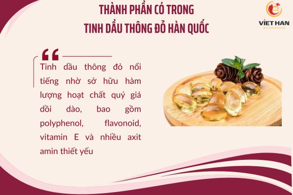 Thành phần có trong tinh dầu thông đỏ Hàn Quốc