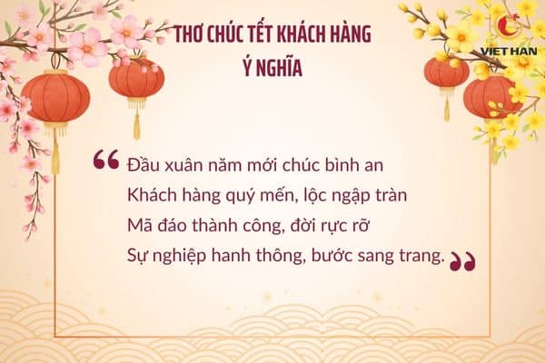 Thơ chúc Tết khách hàng ý nghĩa