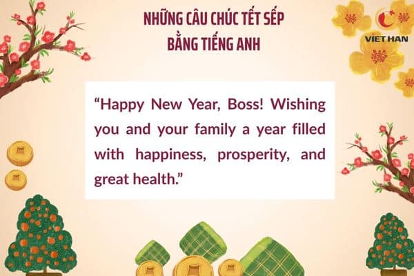 câu chúc Tết sếp hay bằng tiếng Anh, dễ dùng