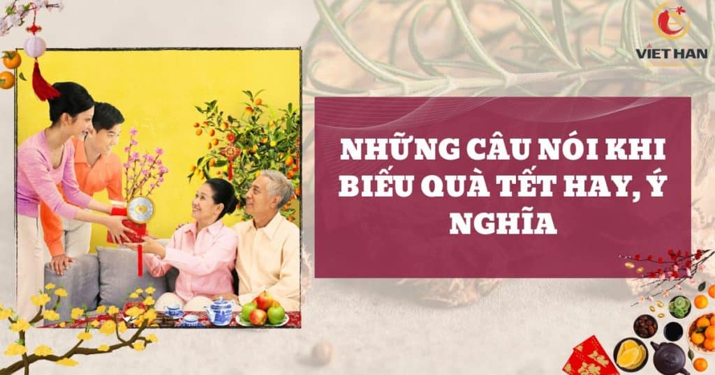 Những câu nói khi biếu quà Tết Bính Ngọ 2026 hay, ý nghĩa