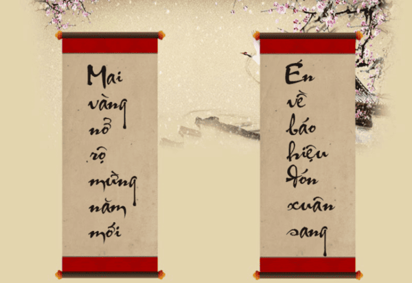 Tranh chữ thư pháp, câu đối