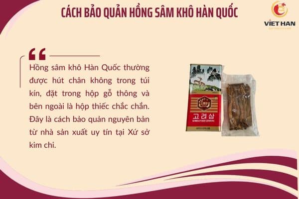 Cách bảo quản hồng sâm khô trong hộp thiếc