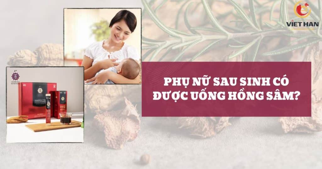 Phụ nữ sau sinh có được uống hồng sâm hay không?